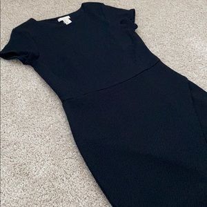 H&M Jacquard Bodycon Dress w/ Asymmetrical Hem